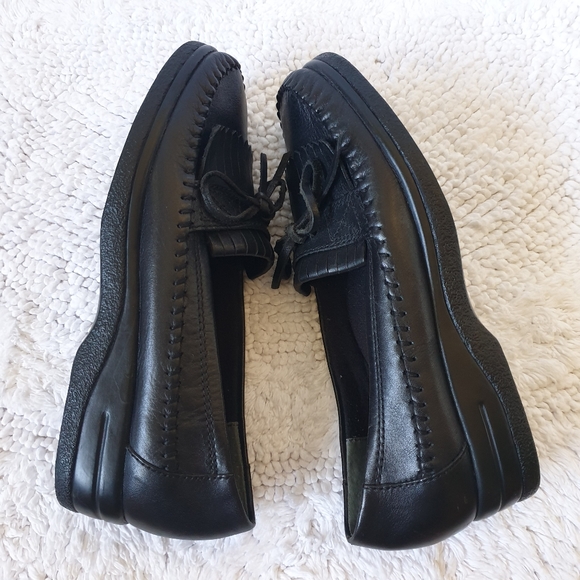 Naturalizer black loafer 1 in flatform slip-on US 6.5N Preowned excellent - Picture 4 of 8